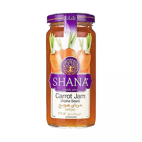 مربا هویج شیشه بلند 315 گرمی شانا